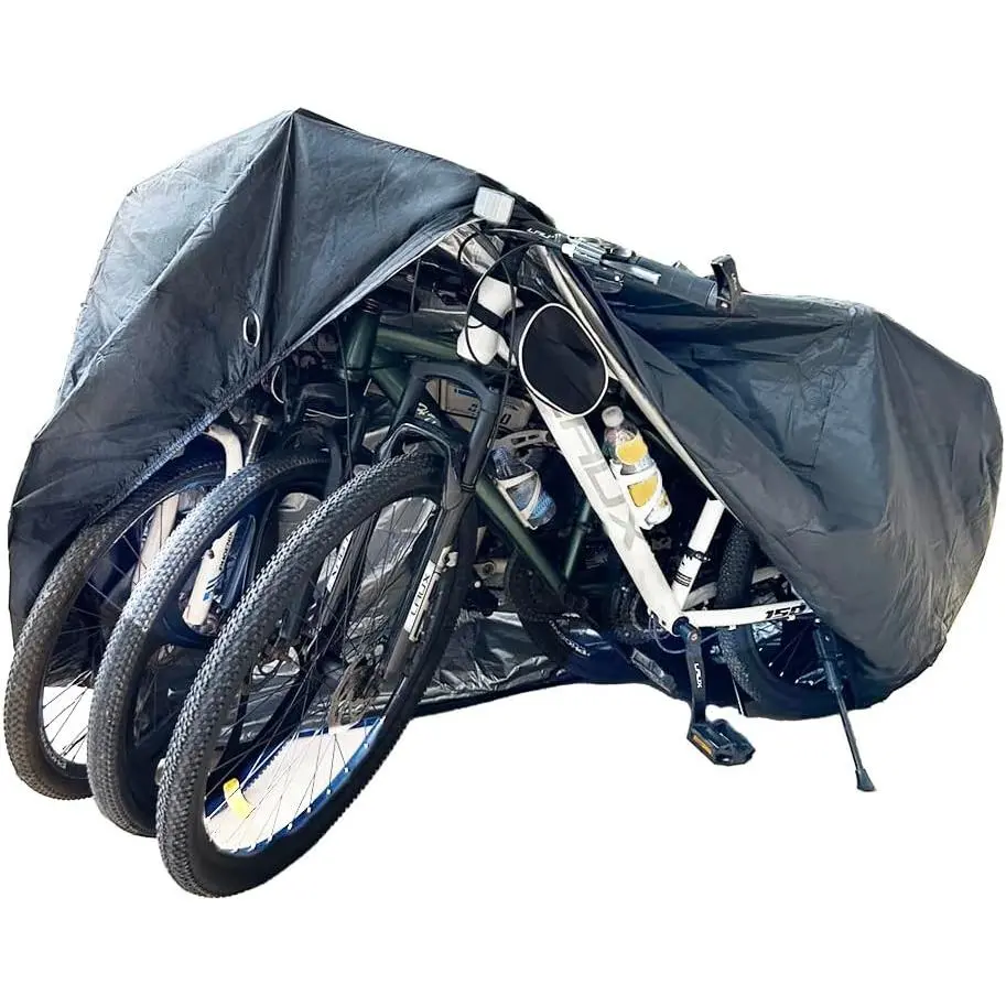 Covers for 2 or 3 Bikes, 2XL Large Outdoor   Covers with Lock Hole for Mountain Road Electric  Bikes