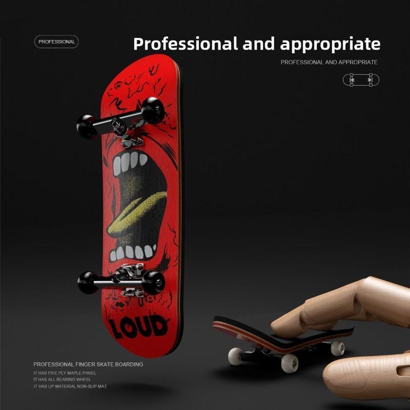 Portable Mini Finger Skateboard, Pocket-Sized for Skate Tricks Practice, Ideal for Indoor & Outdoor Anytime Anywhere Entertainment