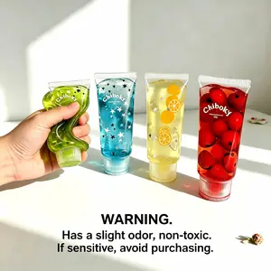 Toothpaste Jelly Jam Bottle Squishy Fidget Toy, Soft  Squeeze Stress Relief Toy with Fruit Inclusions, Slow Rebound Sensory Anxiety Relief Hand Suitable for Thanksgiving, Christmas, various festivals and party gifts