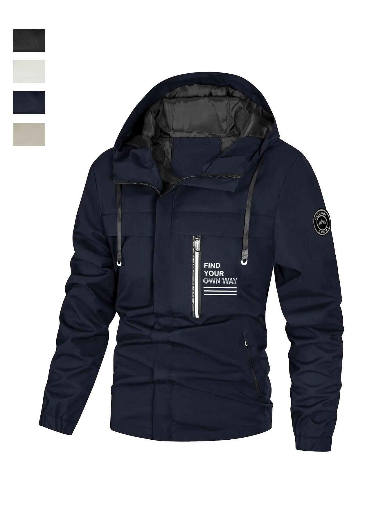 Men's Jacket Coat for Spring and Autumn, Hooded Casual Jacket, Stylish and Comfortable Outerwear, Perfect for Daily Wear, Casual Outerwears