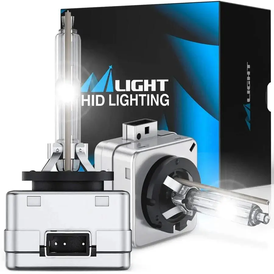 Nilight D1S 35W Power Xenon HID Headlight Bulbs - 6000K Diamond White, High Lumen, Brighter Light, Car Headlights Replacement, Automotive Car Accessories, Father's Day Gift