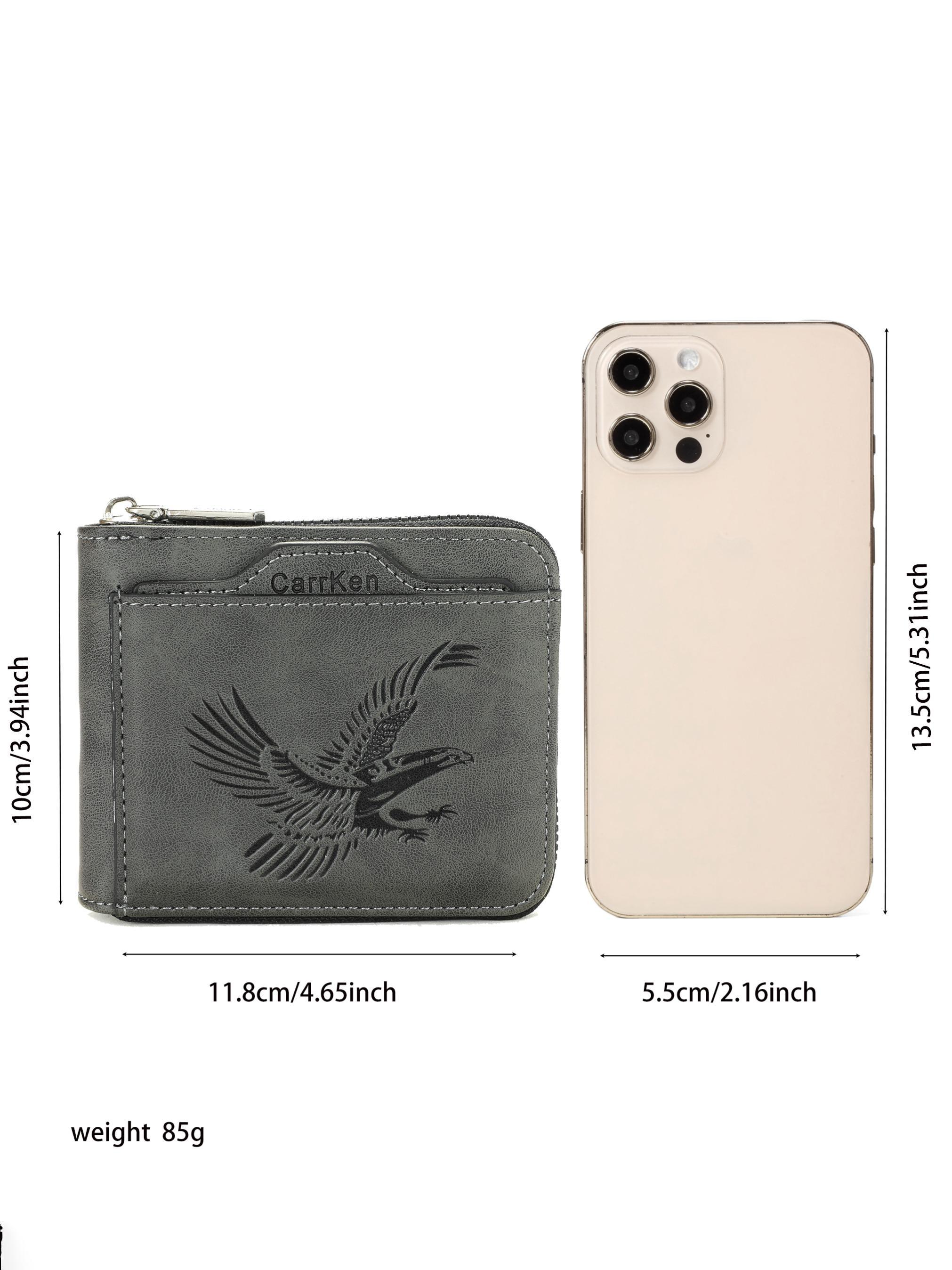 Men's Vintage Eagle-Embossed Short Wallet, Business Multi-Card Slot Wallet, Casual Trendy Wallet for Work & Daily Use, Durable Bifold Wallet