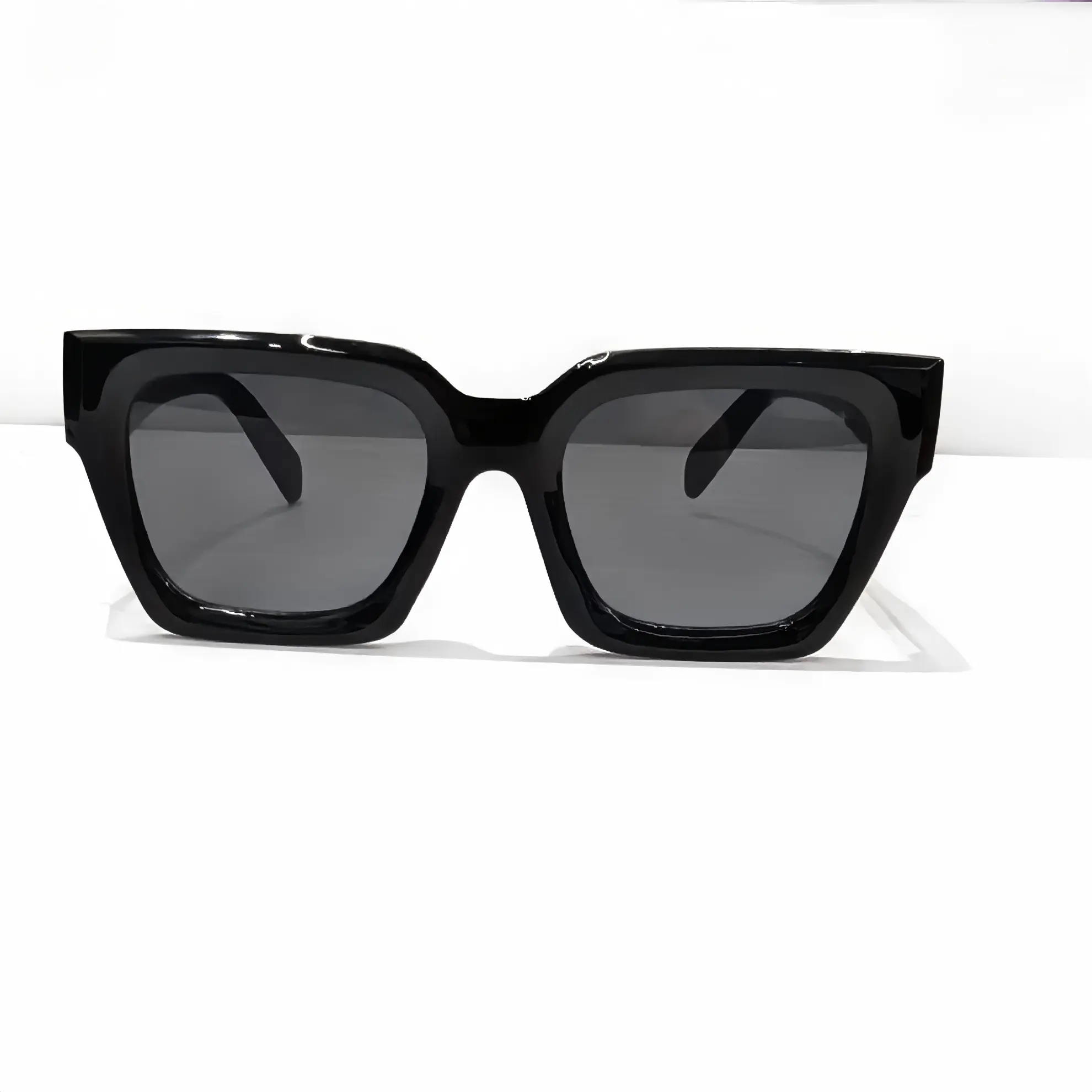Rectangle Oversized Metal-decorated Sunglasses for Women &Men,Square Frame Shades UV400 Protection,Trendy Retro 90s Sunglasses