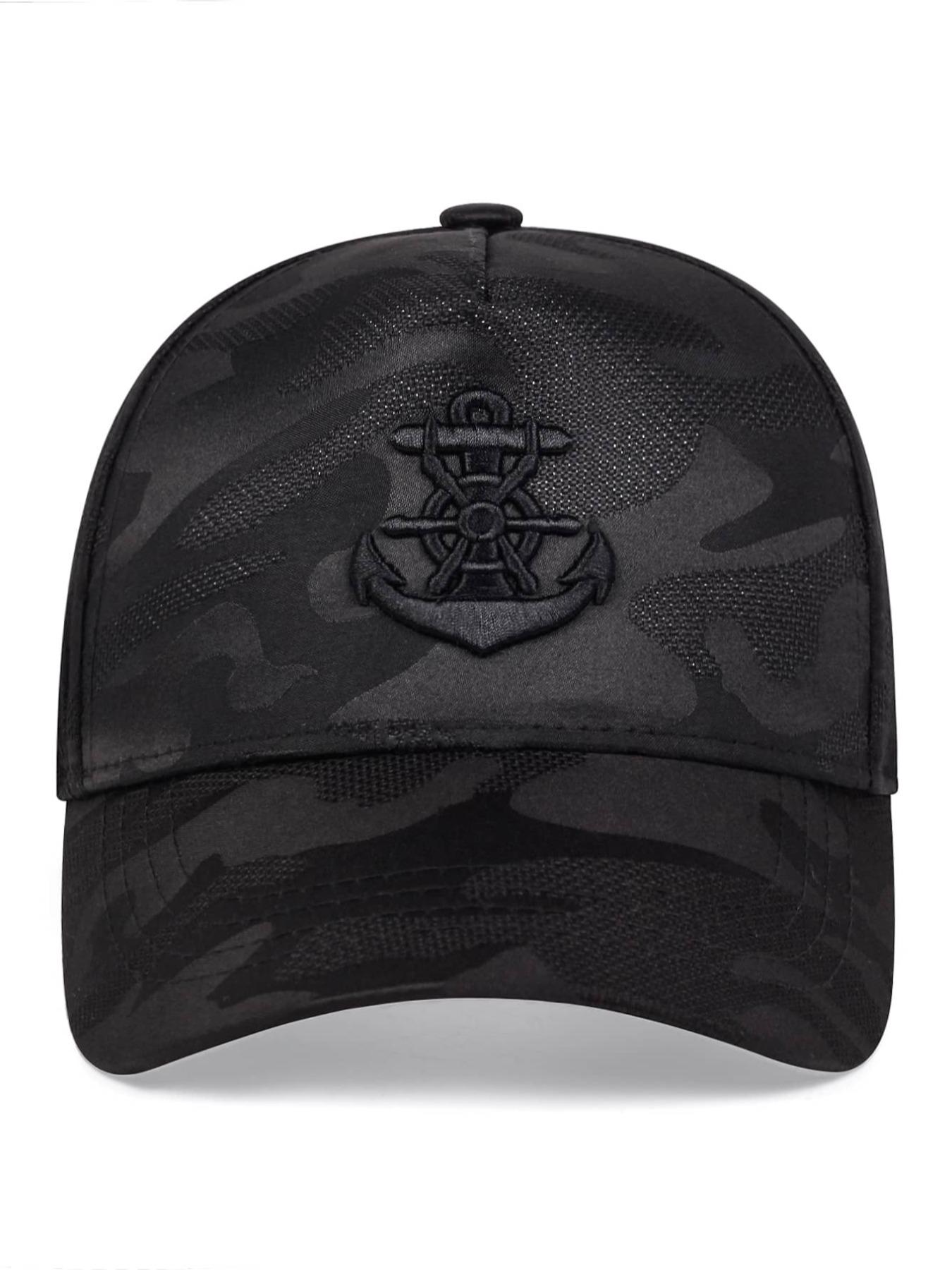 1 Piece Fashion Three-dimensional Anchor Embroidered Baseball Cap, Adjustable Snapback Cap, Outdoor Adjustable Sports Sunscreen Casual Cap for Shopping, Travel, Seaside Party, Unisex