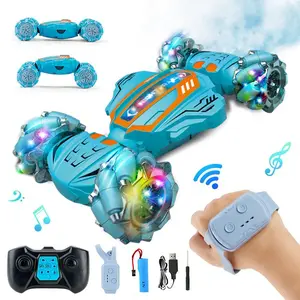 RC Stunt Remote Control Car with Gesture Control, Spray Lights, Music, 360° Rotation, Drift Toy for Kids 6-13 Years Old
