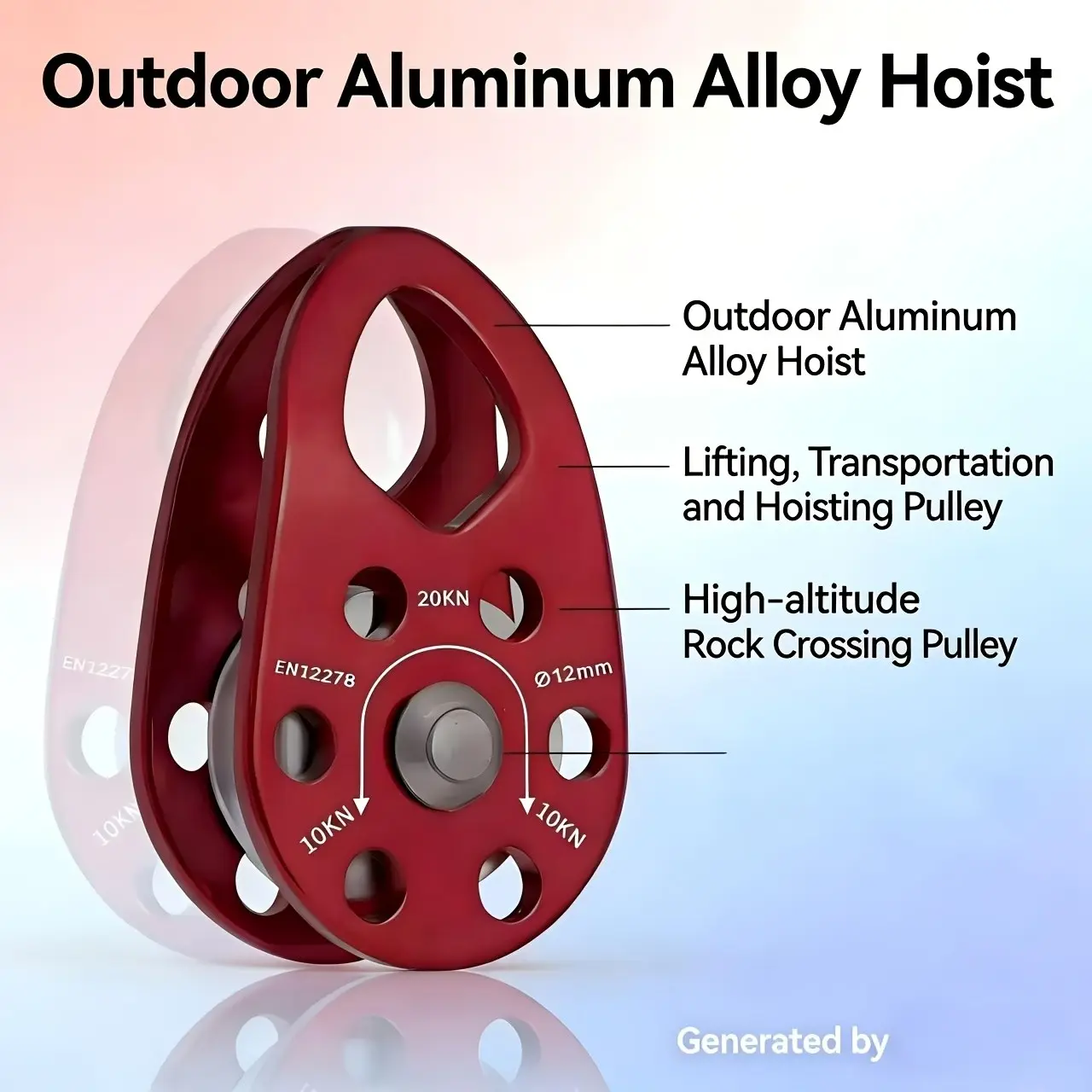 Outdoor Universal Single Pulley, High Strength Durable, for Material Handling, Lifting Heavy Objects, Construction and Industrial Use