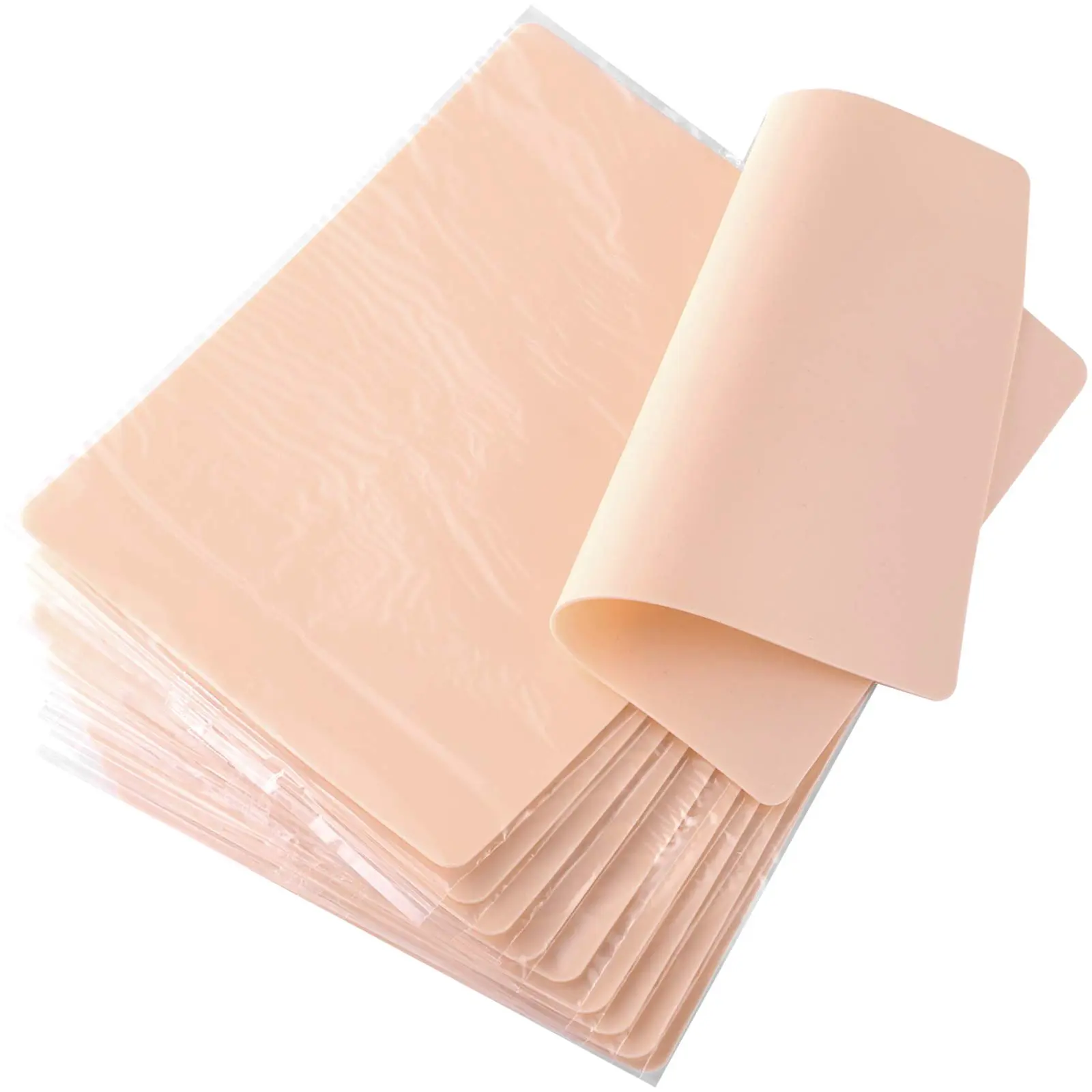 5 Pcs Blank Tattoo Skin Practice, Fake Skin Double Sides 8x6in Tattooing Microblading Eyebrow Practice Skin Kit Tattoo Supplies for Tattoo Beginners and Experienced Tattoo Artists (5pcs)