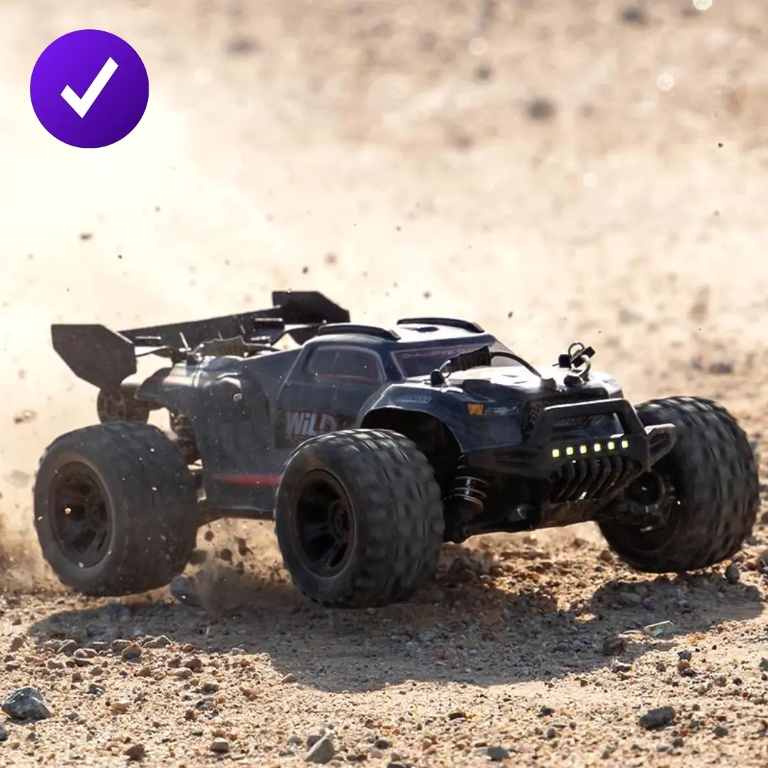 High-Speed Off-Road RC Car, 1:18 Scale Four-Wheel Drive, Multi-Terrain Remote Control Toy, Adult Model Kit, Includes Battery, Ages 14+, Fast RC Car