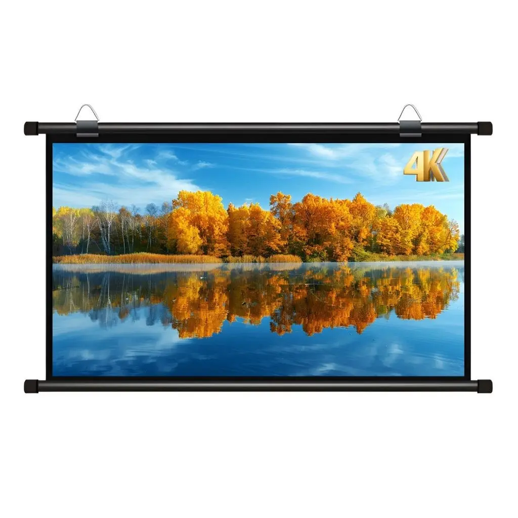 Portable Projector Screen, Wall-Mountable Foldable, Anti-Glare HD Indoor Outdoor Movie Screen, Ideal for Home Theater and Camping