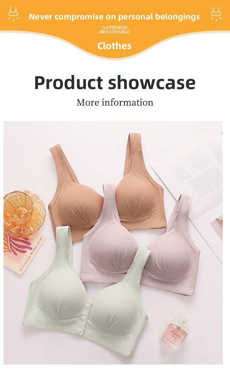 Supportive Seamless Front Closure Nursing Bra For Women Plus Size Wireless Maternity Bralette Breathable Comfort Lingerie Adjustable Hook Underwear 6/3 Pack Mother's Day Gift -RR