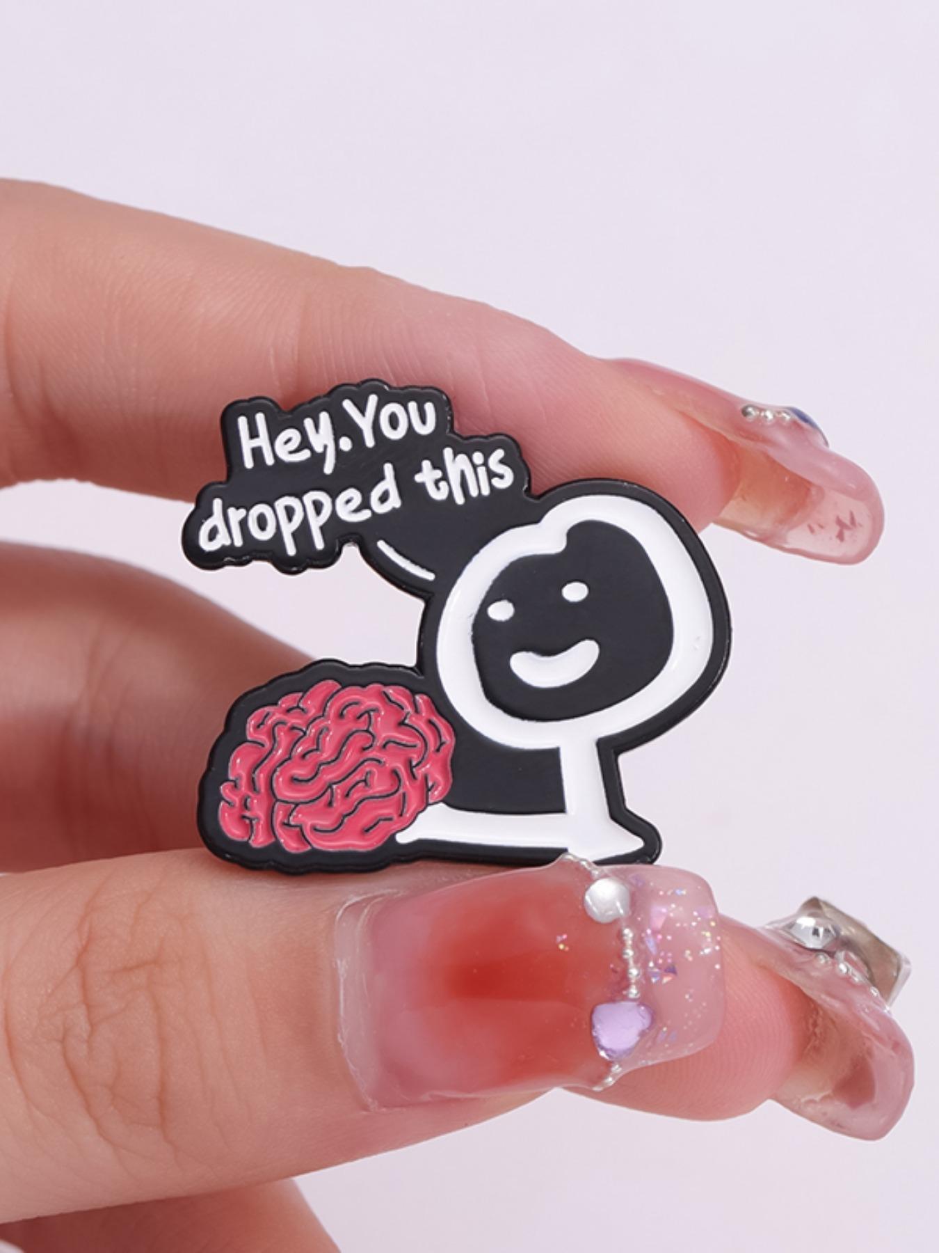 Unisex Cute Letters Design Brooch, Novelty Creative Trendy Clothes Brooch, Fashionable Accessories As Gift for Daily Decor