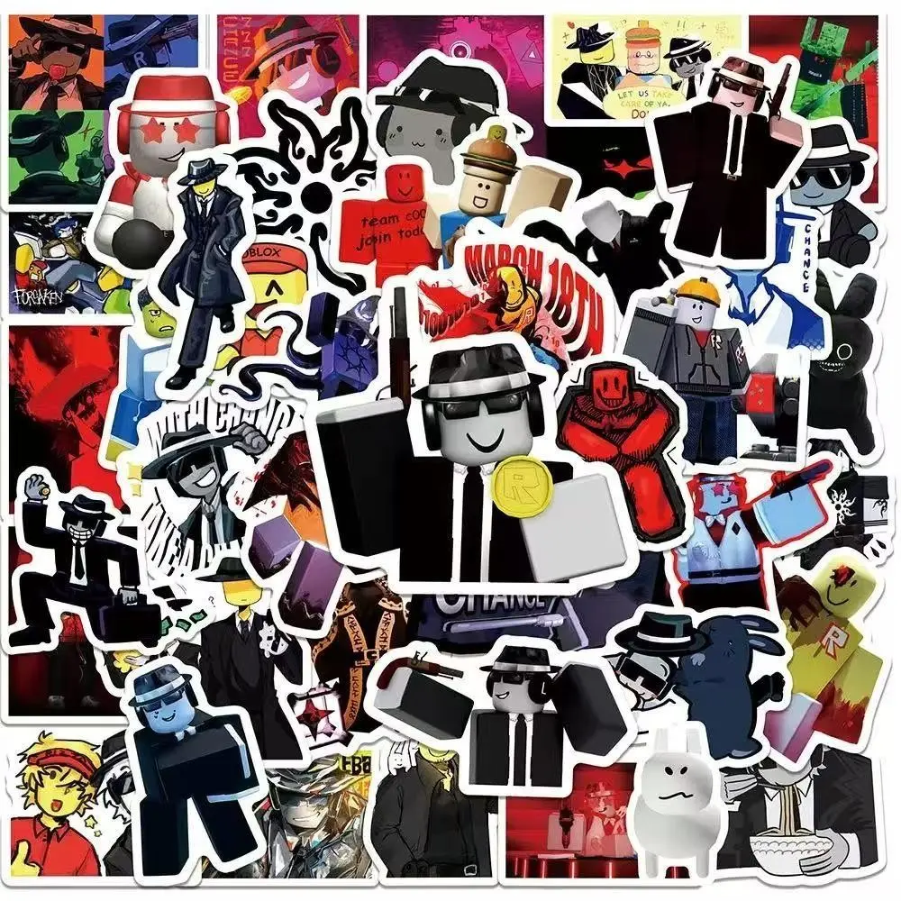 50 Sheets Forsaken Chance Plush Stickers, Water Cup Notebook Planner Stickers, Cute Decorative Stickers for Daily Use