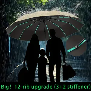 Official Folding Umbrella, Strong Windproof, Reinforced Frame, Automatic Opening, Sun & Rain Protection, Compact & Portable