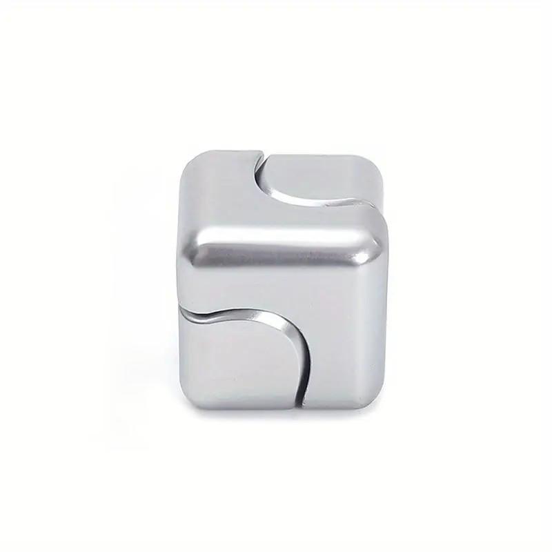Square Toy, 1 Count Metal Rotate Puzzle Cube, Fidget Spinner, Anti Stress Edc Fingertip Toys for Special Needs & Adhd Autism, Gift Ideas