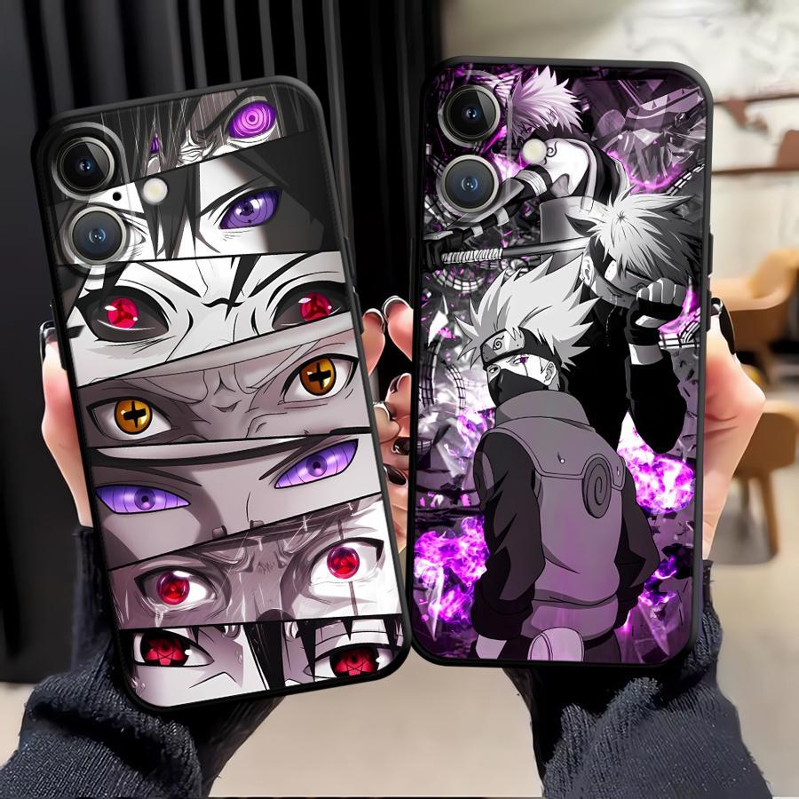 Anime  Cool Black Soft Phone Cover Case for iPhone XS Max 15 16 14 Plus 17Air XR 13 12 11 17 Pro Max 7 8