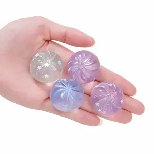 This four-piece set of mini transparent dumpling-shaped stress-relieving toys, an anti-anxiety hand soothing device, Calming fidget set, and cute, soft finger toys relieves stress, a wonderful gift for children and friends