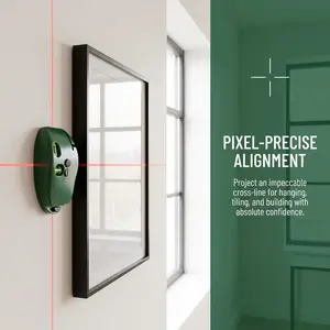 Portable 90 Degree Electronic Red Light Scale Green Light Level Self-Leveling Parallel Line for Construction