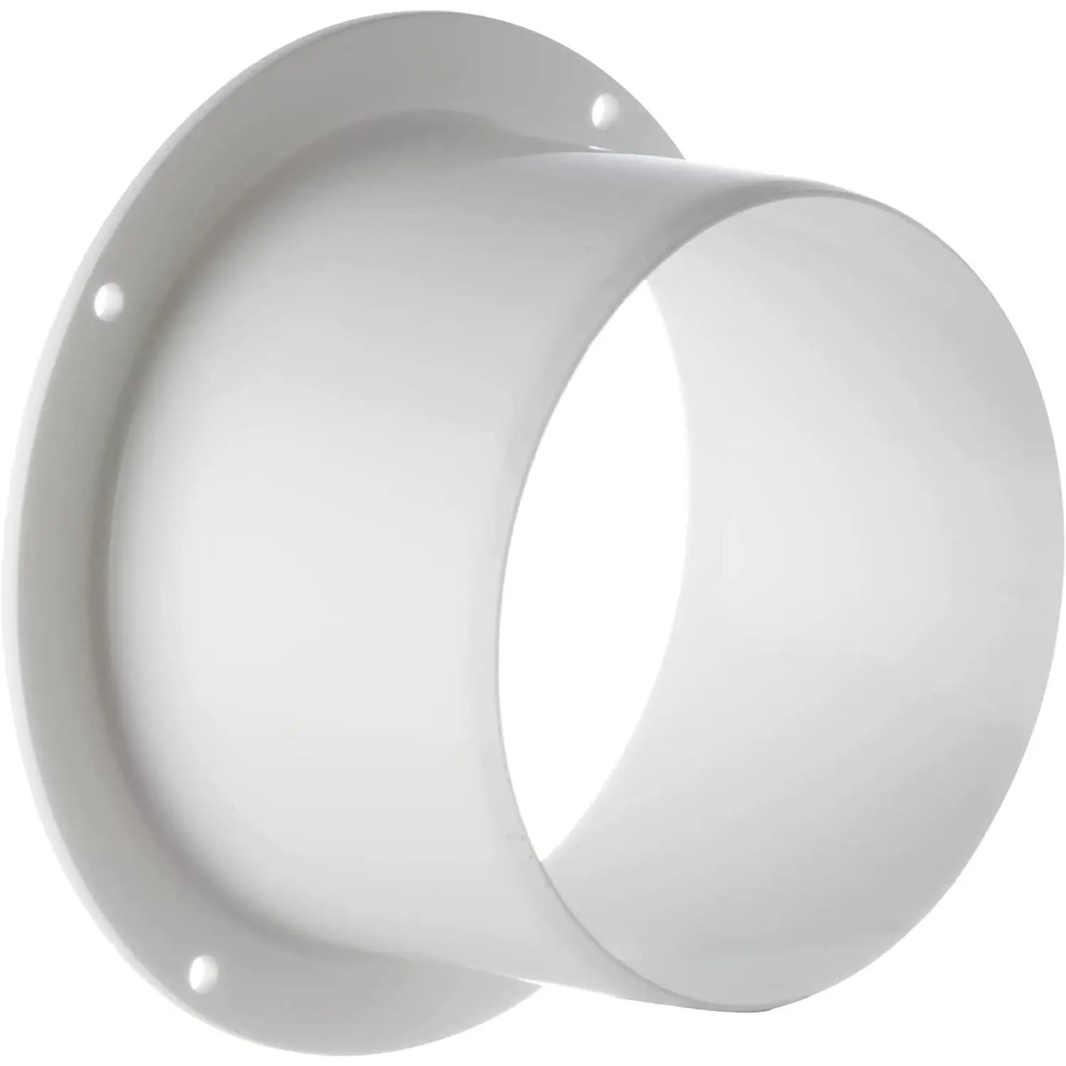 4 inch Round Wall Duct Flange - Straight Pipe Connector for Dryer Vent – Plastic Ventilation Adapter for HVAC Exhaust  Air Systems