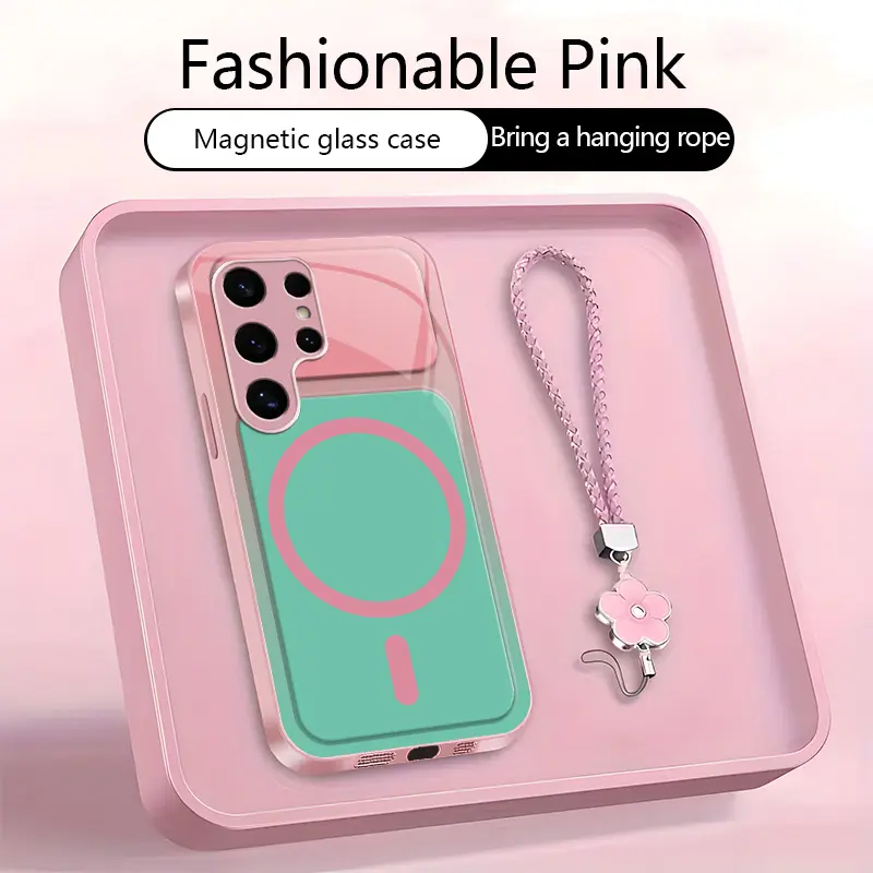For 【Galaxy S24 Ultra】Dopamine Contrast Color Magnetic Phone Case, Newly Upgraded Magnetic Design, Full Lens Protection, Anti-Fall & Wear-Resistant, No Paint Peeling-XS9527