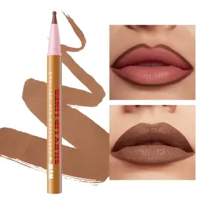 Silky Liquid Lip Liner Pen – Long-Lasting Waterproof Matte Lipstick, Glitter Balm, Non-Toxic, Precise Lip Definition, Single Item| Viral Lip Combo, Plumping & Smudge-Proof bold makeup eye gift