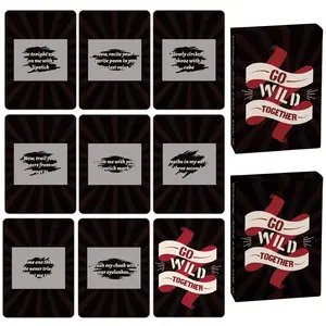 GO WILD 46-Pcs Couple Scratch Off Game Cards, Interactive Relationship Building Love Gift, Couple Intimacy Gifts for Adults, Creative Anniversary Surprise