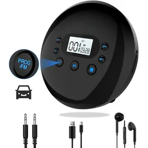 CD Player Portable,  Portable CD Player with FM Transmitter, Rechargeable Player for  for  Travel with Anti-Skip Protection Compact Player with Headphones