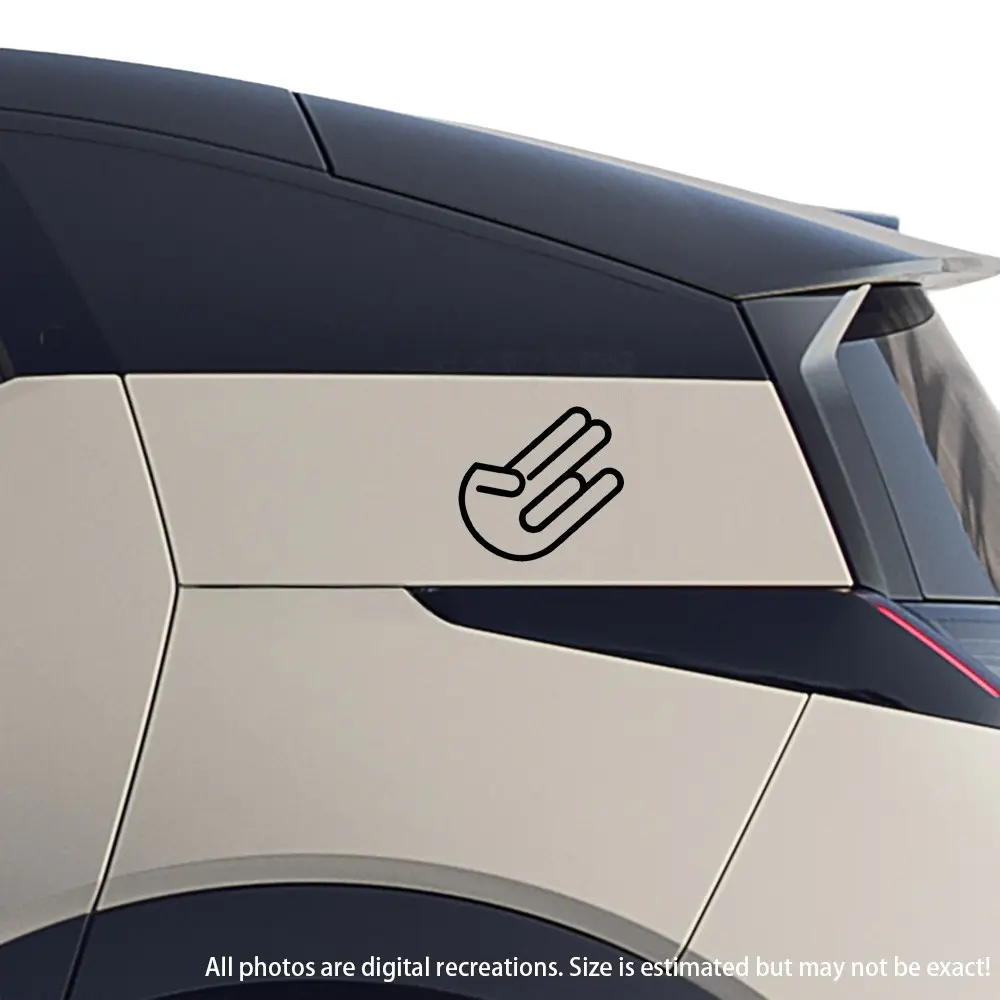 The Shocker Hand Gesture Decal Vinyl Car Sticker, Side Decals, Durable Automotive Decoration, Easy Application, Perfect for Personalizing Your Vehicle