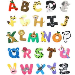 26 Letter Embroidered Mini Fabric Patches, Self-Adhesive Dress Hem Decor, DIY Craft Supplies, Home Decoration, Knit Accessories