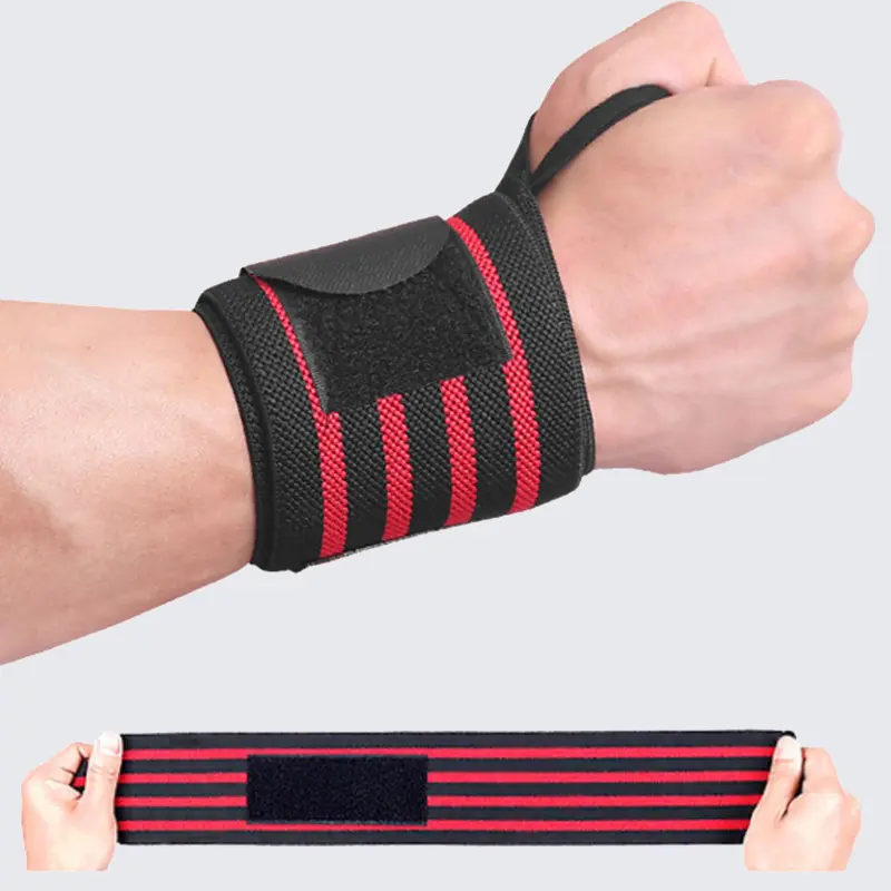 Winding straps, pressurized sports wrist guards, elastic straps, men's and women's fitness wrist guards, weightlifting help straps, non-slip and pressurized.