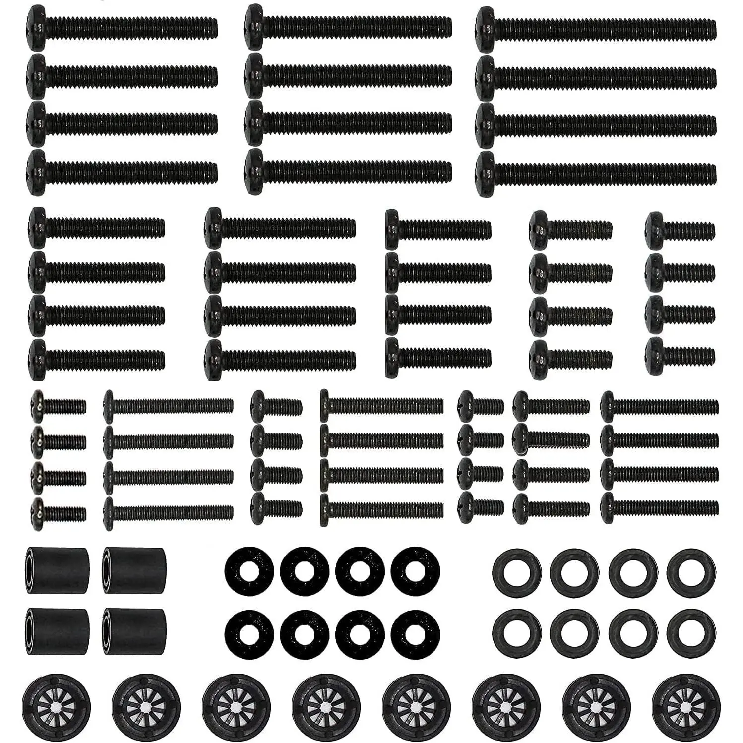 Universal TV Installation Hardware Kit Includes M4 M5 M6 M8 TV Sets Screws and Spacers for Most TVs Up to 80"/204cm YF-UVSP