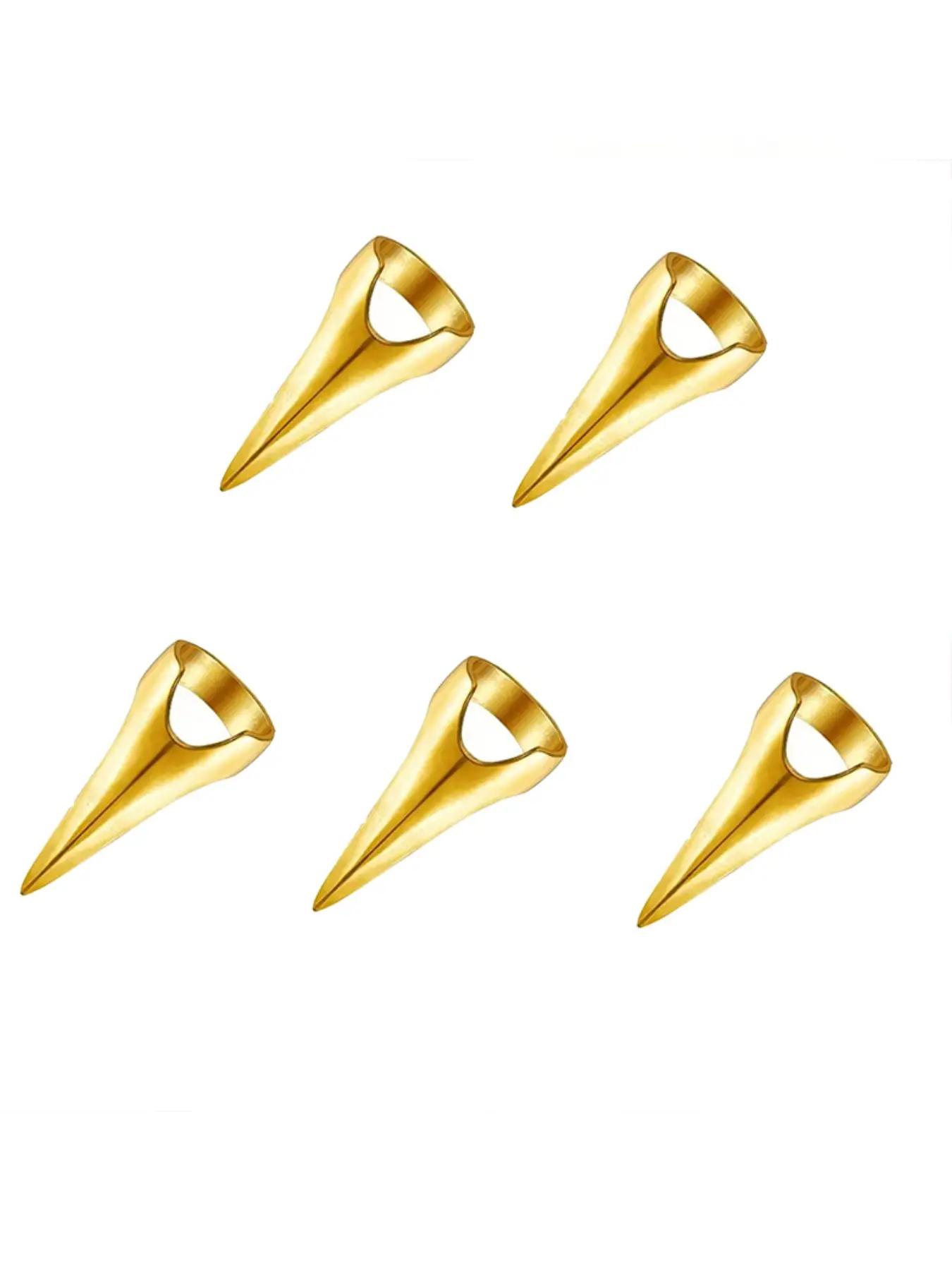 5Pcs Metal Shiny Hair Parting Finger Rings, Smooth Rounded Tip No Snag Hair,No Pull No Break Hair ，Fast Precise Sectioning Tool, Styling Tools, Time-Saving Aid For Hair Extensions Braiding Hair Dyeing