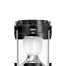 AGS DIBMS 4-Pack Solar Camping Lantern, Collapsible LED Solar USB Rechargeable Lantern Flashlight Emergency Hanging Lights for Camping Hurricanes Power Outages Indoor Outdoor