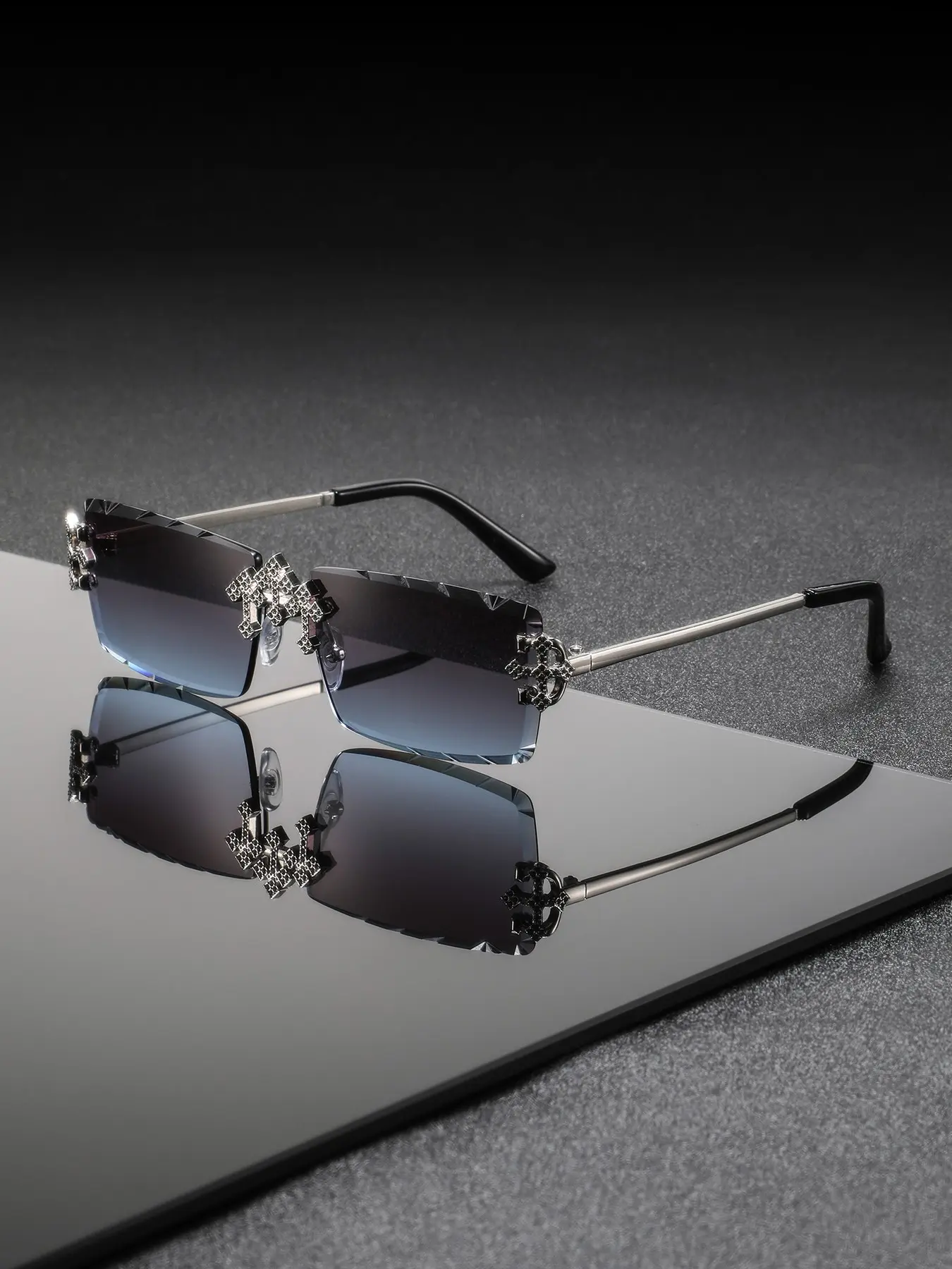 Men's Square Frame Glasses, Elegant Street Style, No Half Frame, Decorative Lens, Zinc Alloy, All Seasons, Fashion Eyewear