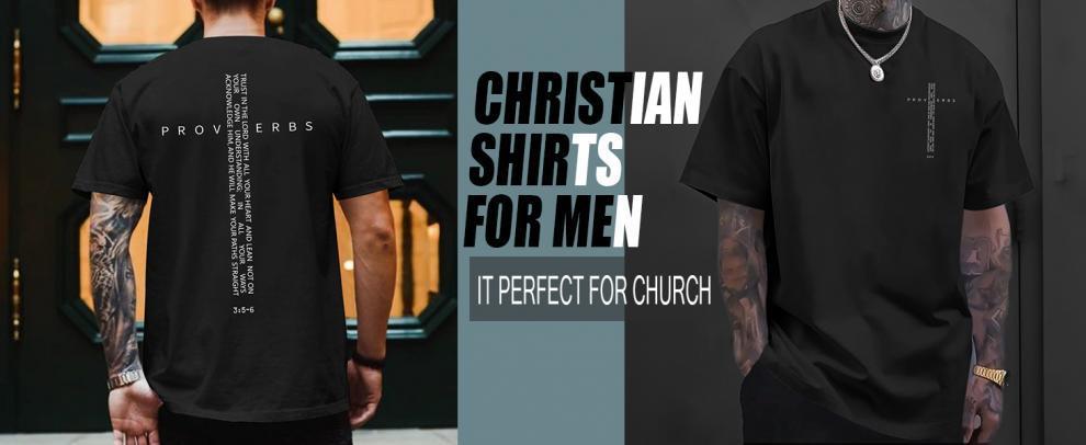 Vintage Inspired Christian T Shirts for Men Religious Graphic Cotton Tee with Cross Print Comfort Fit Short Sleeve Casual Top Biblical Apparel