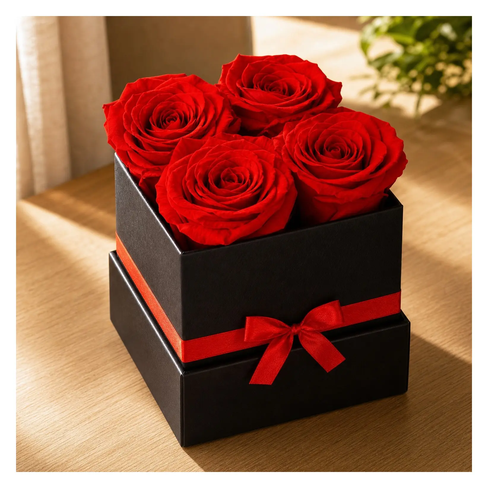 Real Preserved Red Roses in a Box - Long Lasting Preserved Flowers for Delivery, Perfect Birthday, Mother's Day & Valentine's Day Gift for Women, Men, MomGift