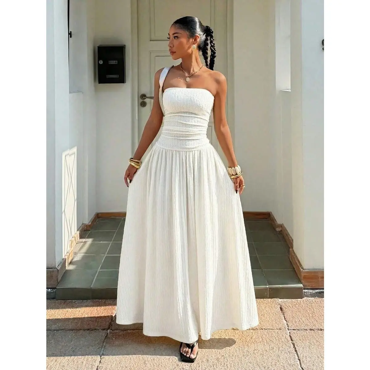 2026 Summer New Sleeveless Elegant and Sexy Slim-Fit Strapless Dress