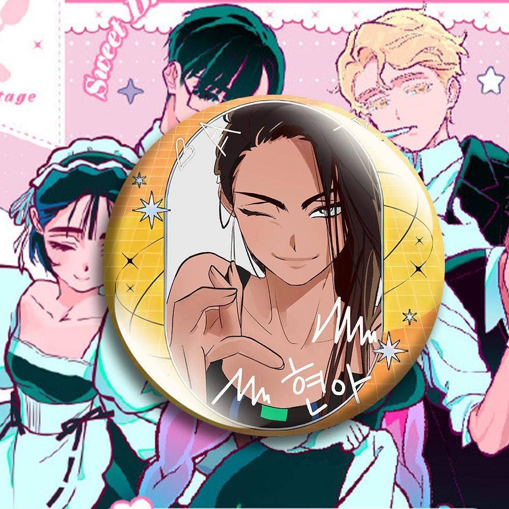 Alien Stage Round Brooch Tinplate Hyuna Sua TILL IVAN Brooches Cartoon Mizi Luka Badge Pins Backpack Hat Accessories Friend Gift