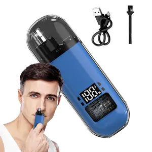 Painless Nose Hair Trimmer, Unisex, USP Charging Digital Display, Double-Edged Blade That Does Not Harm The Nasal Cavity, Easy to Clean, Portable and Lightweight Design