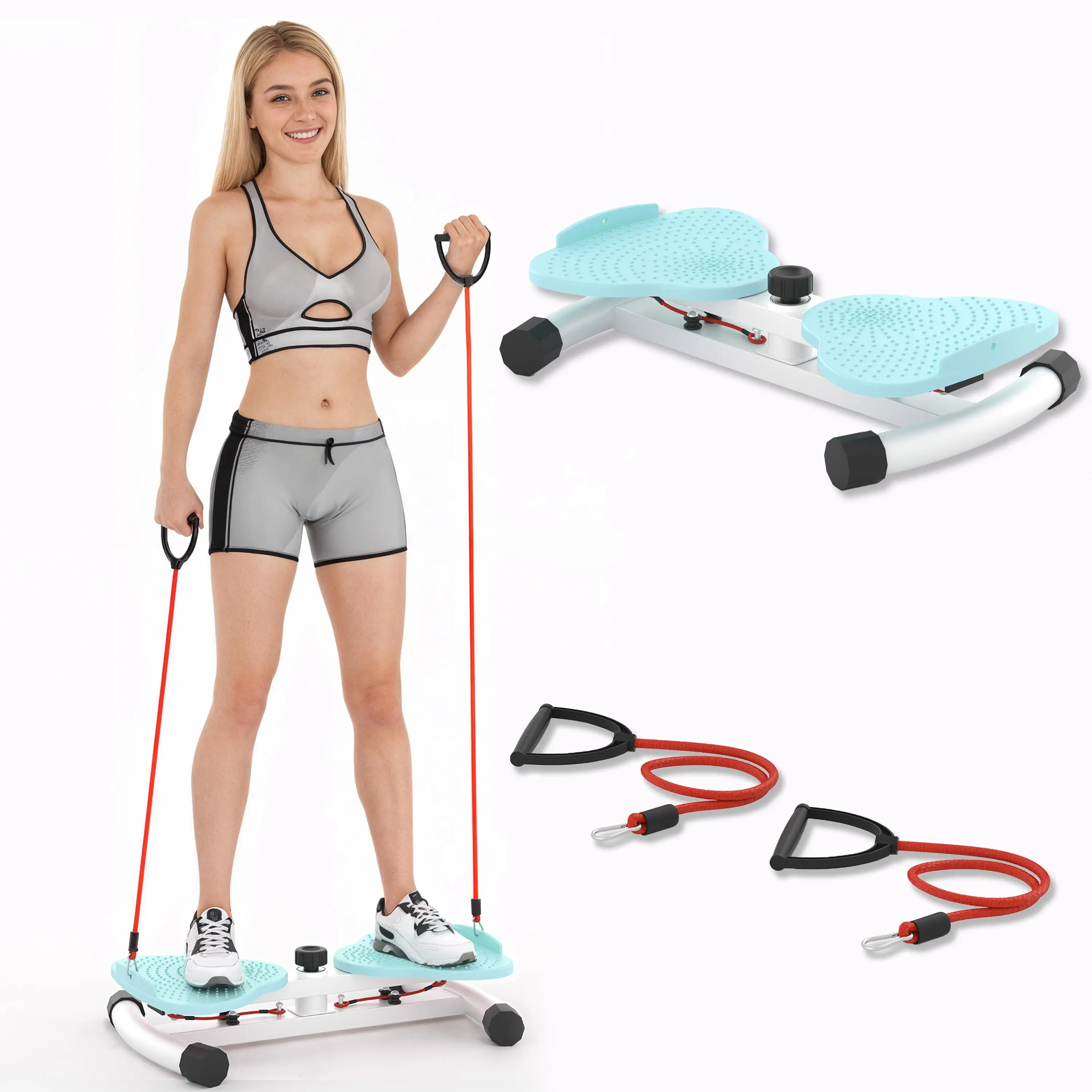 Waist Twist Machine  Can Stand with Feet Apart Double Non-slip No Noise Use Exercise Equipment Abdominal Roller Workout