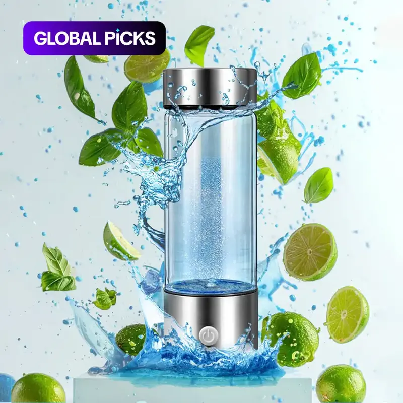 Hydrogen Water Bottle, 1 Count Hydrogen Water Generator, Water Glass Cup Rich in Hydrogen, Drinkware Mug for Home School Outdoor Travel