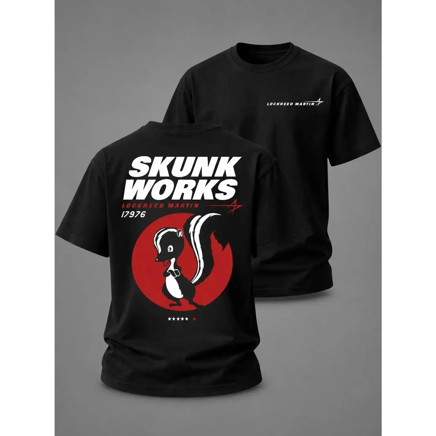 Lockheed Martin Skunk Works T-Shirt Retro Aviation Graphic Tee Aerospace Engineer Shirt Military Aviation Apparel Stealth Aircraft Enthusiast Tactical Casual Gift for Aviators