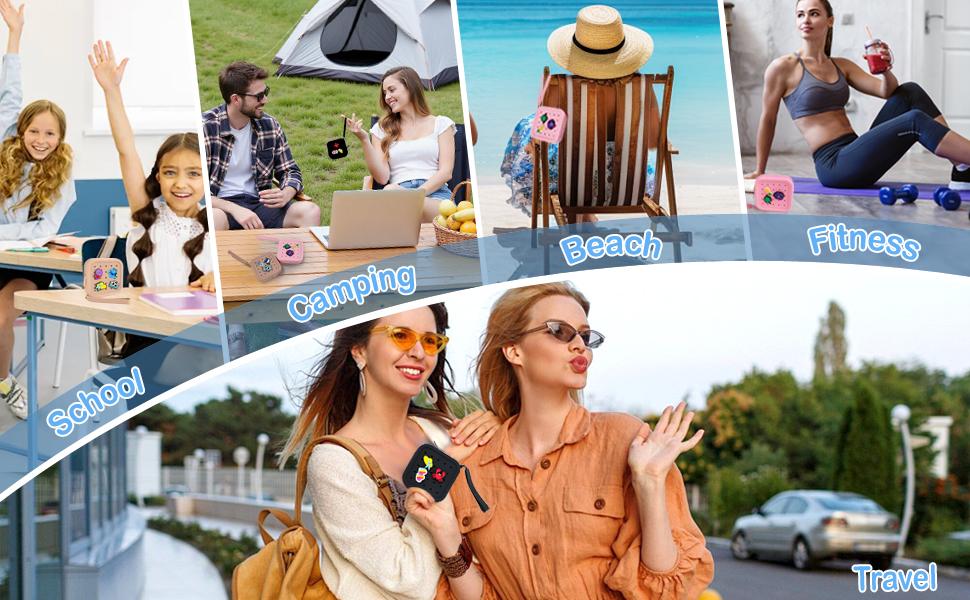 Small Silicone Pouch for Purse – Portable Organizer Bag, Mini Cosmetic Bag Holds Lipsticks, Coins, Travel Accessories, Zipper Pouch, Small Makeup Bag With 5 Charms(Pink)