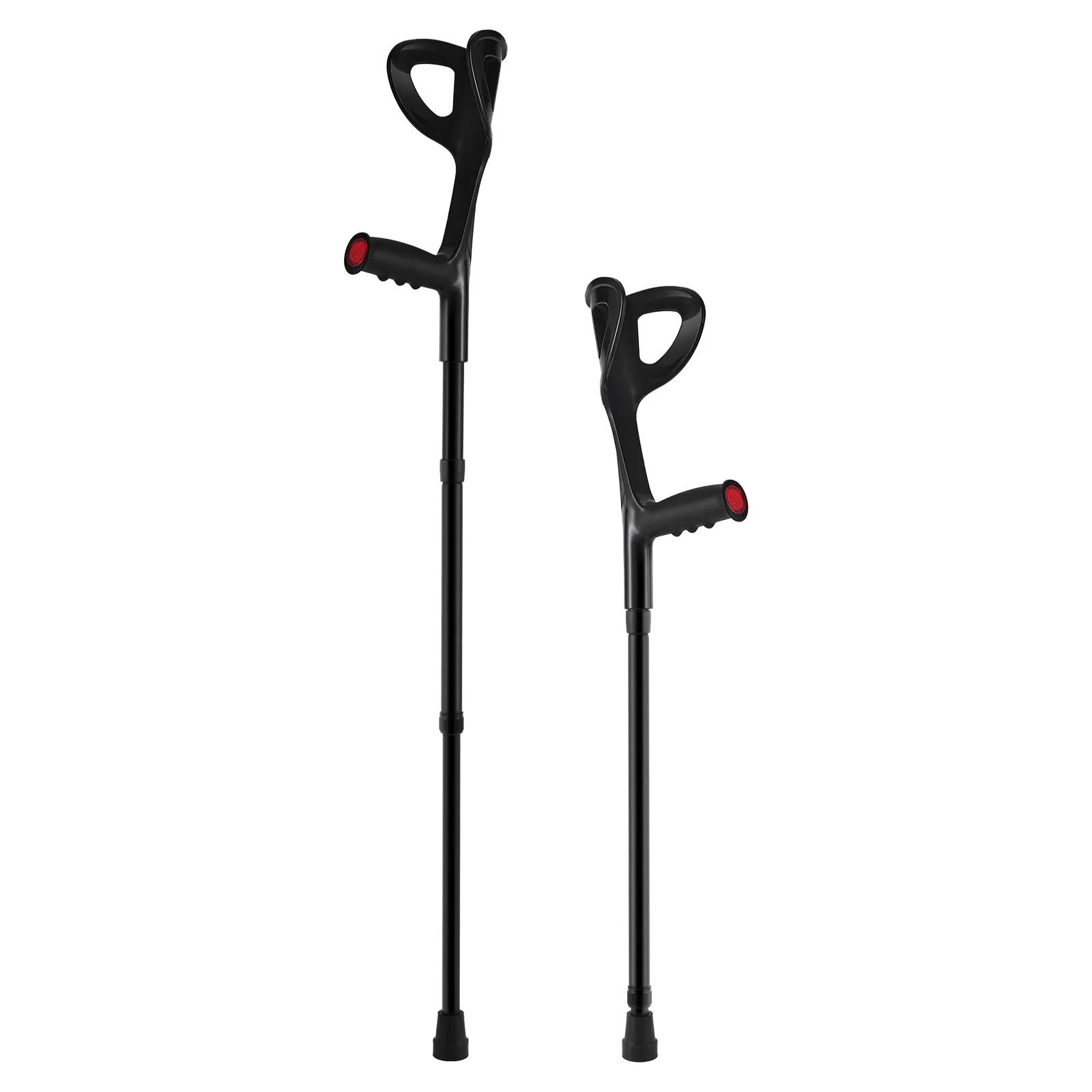 Adult Forearm Crutches (A Pair) - Aluminum Construction Mobility Equipment, 350 lbs Max Weight Capacity, 140-180 cm User Fit, Versatile Home Improvement Application