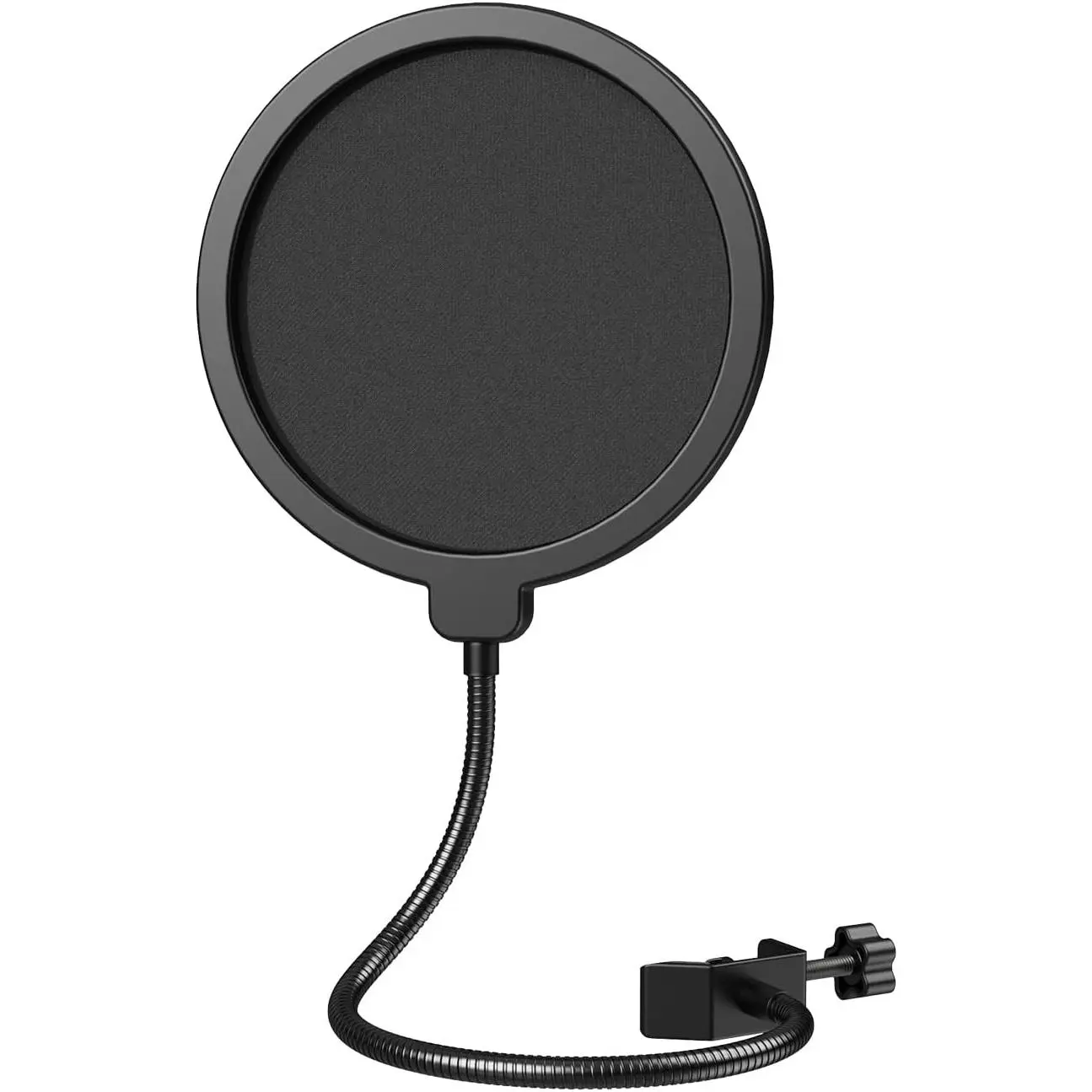 Professional Microphone Pop Filter Shield  Layered Pop Filter for Mic with Flexible 360° Gooseneck & Clamp, Professional Windscreen for Blue , Podcasting, Streaming, Recording, Studio Mic
