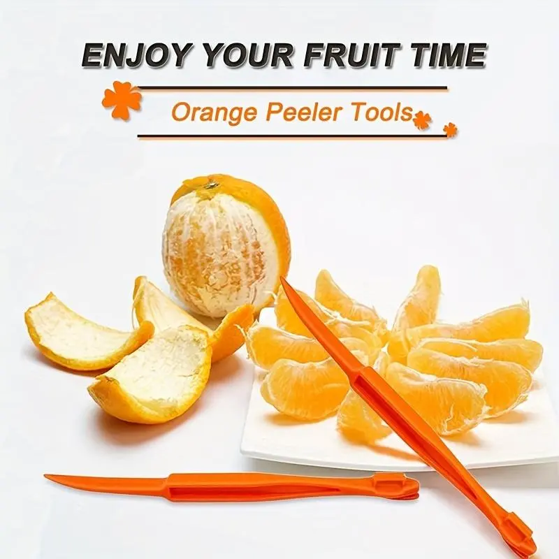 Orange Peeler Set, Plastic Peeler, Orange Slicer, Peeler, Multifunctional Fruit Peeler, Easy Peeler, Peeling Grapefruit, Pomegranate, Orange, Lemon Tool, Peel Cutting Machine, Suitable for Citrus Fruit Tools, Kitchen Accessory Small Tools