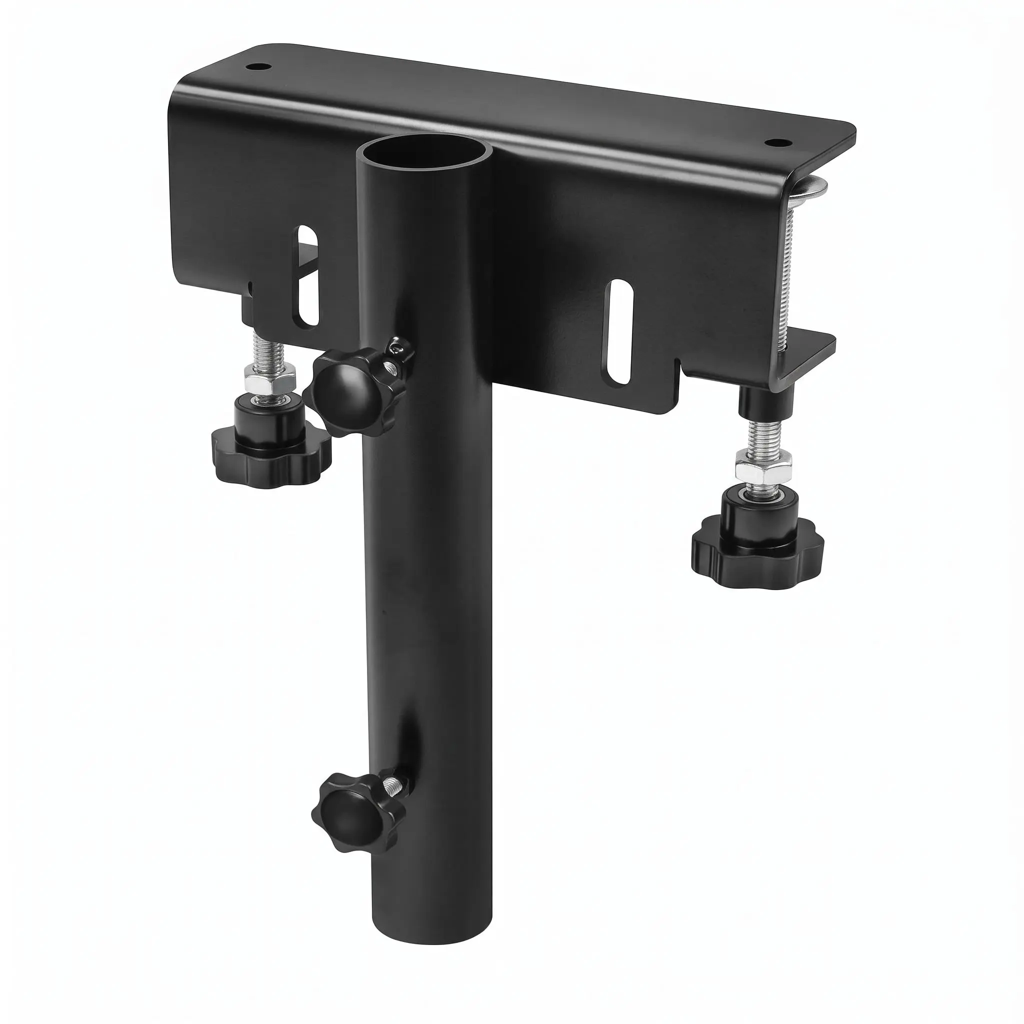 GAOMON 2 Pack Truck Flag Mounts - No-Drill Heavy-Duty Steel Clamp-On Flag Pole Holders for Truck Beds, Fits Poles up to 1.2" Diameter, Durable Black Finish