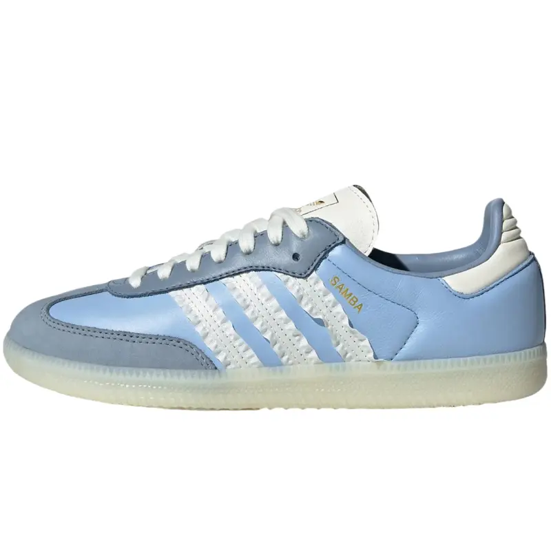 Adidas Originals Samba Valentine’s Limited Edition Women’s Low-Top Comfortable Fashion Sneakers in Blue Verifiable, with credentials and supporting global authentication