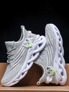 Men's Breathable Shock-Absorbing Sporty Running Shoes, Elastic Md Sole, Casual Sneakers for Jogging, Fitness, Walking, All Seasons Comfort
