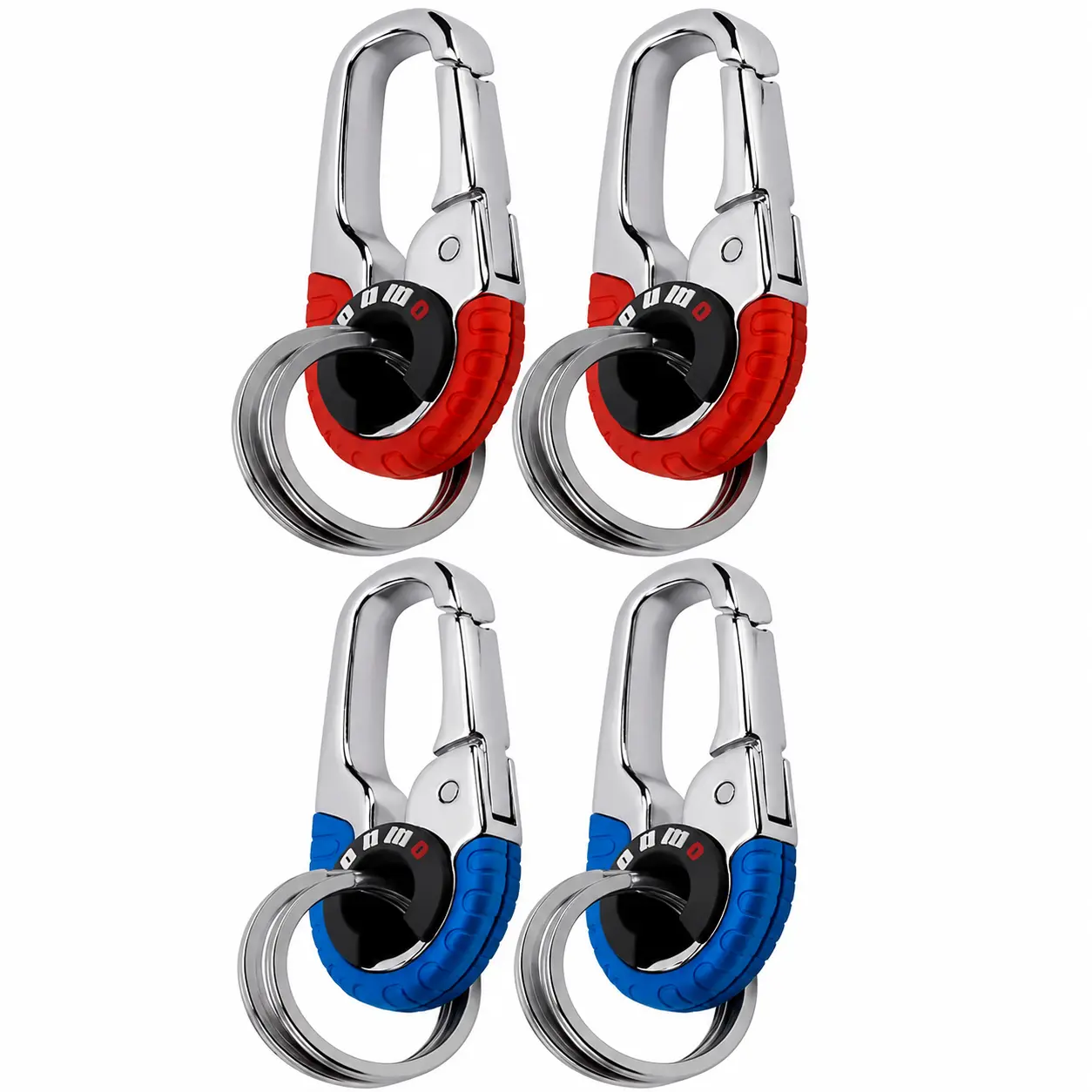 Heavy-Duty Stainless Steel Key Holder with Secure Snap Buckle for Everyday Carry, Outdoor Adventures, Camping, Climbing, and Automotive Use — Durable, Corrosion-Resistant, Compact Key Organizer for Men and Women