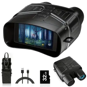 4K Night Vision Goggles, 3'' Large Screen 5X Digital Zoom HD Binoculars For Photography with 5000mAh Rechargeable Lithium Battery, Camping Binoculars for Outdoor, Field Observation, Gift, Camping Gear